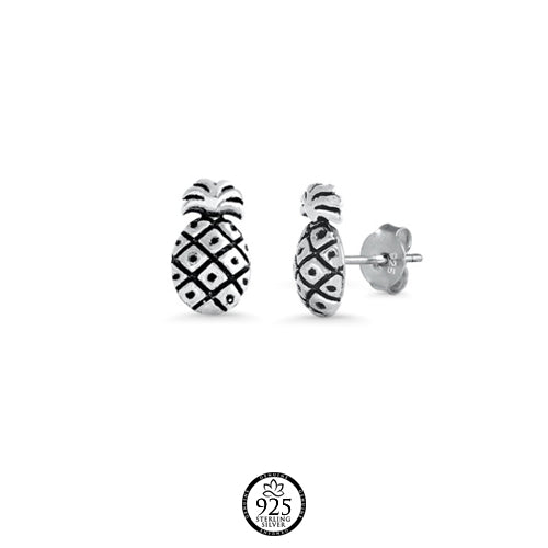 Sterling Silver Simple Pineapple Earrings