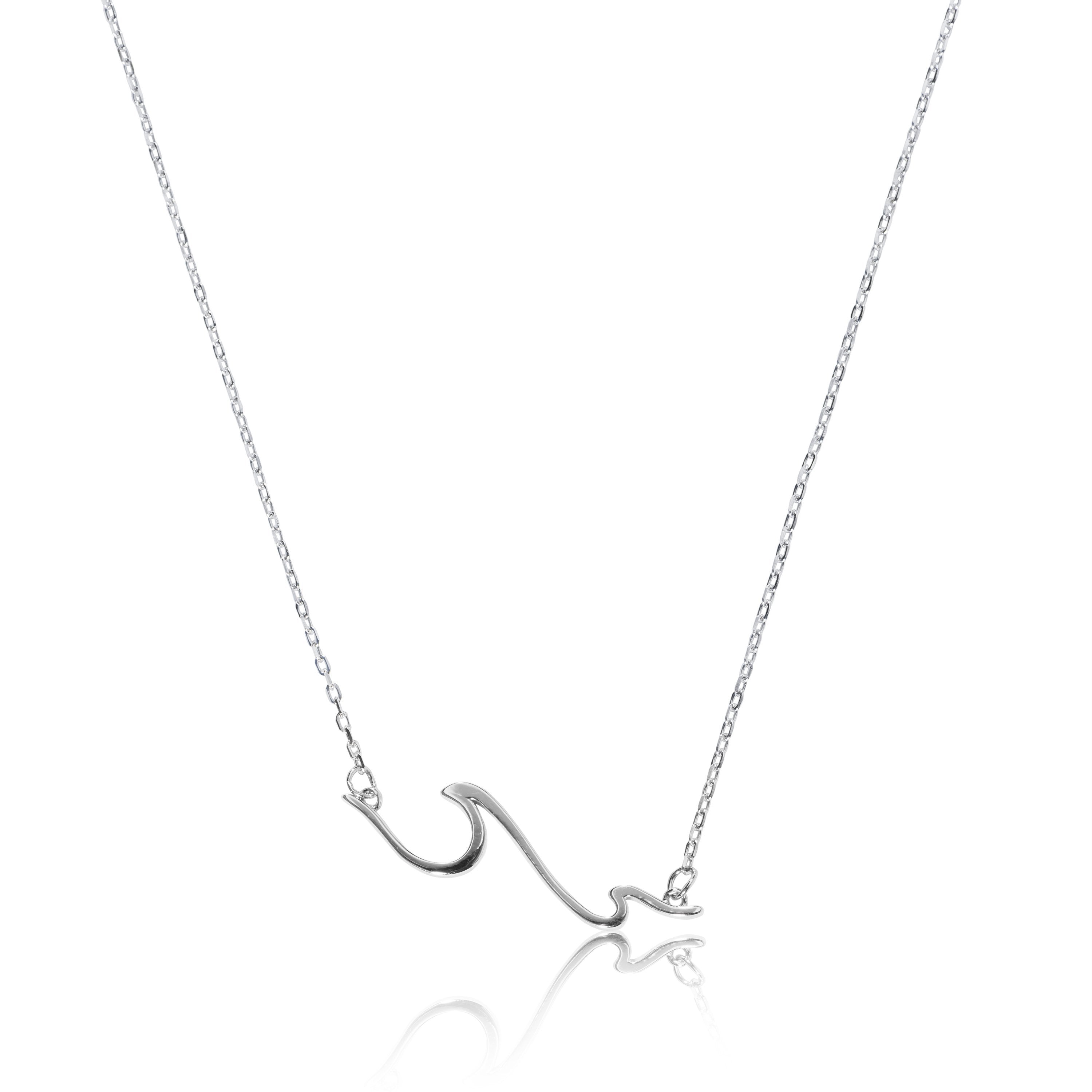Sterling Silver Wave Necklace