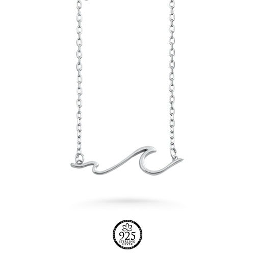 Sterling Silver Wave Necklace