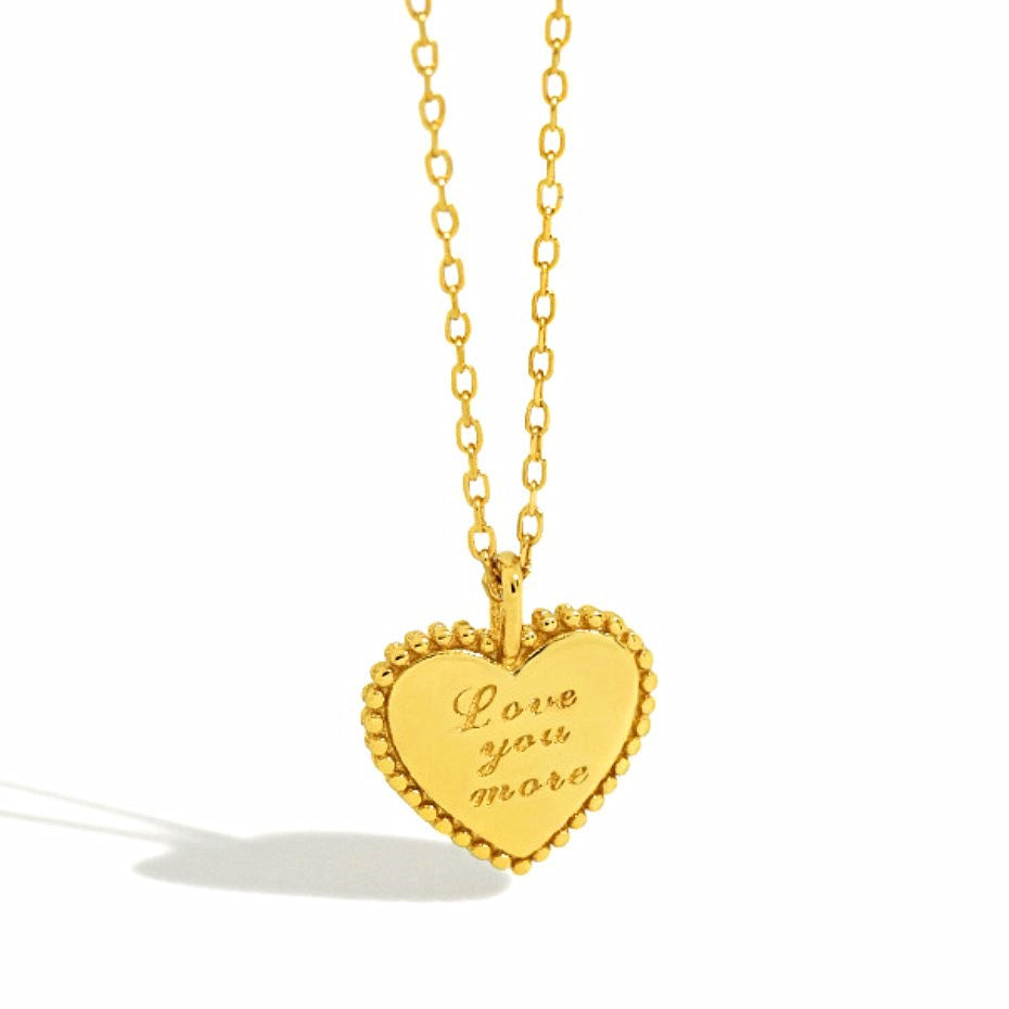 Sterling Silver Love You More Necklace