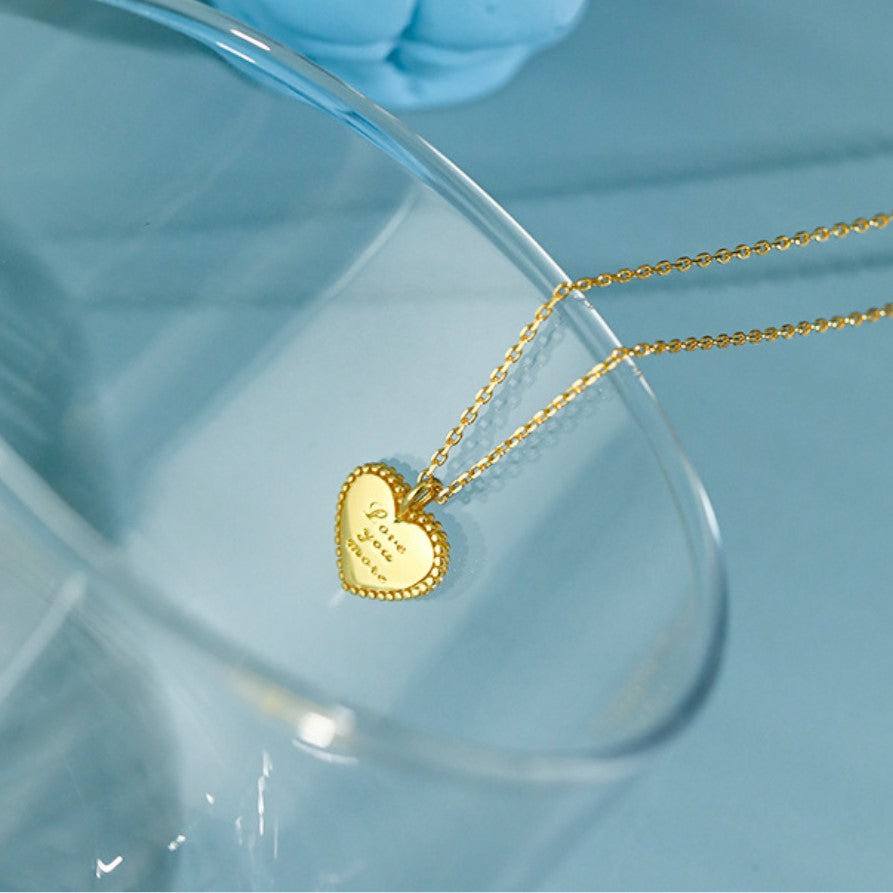 Sterling Silver Love You More Necklace