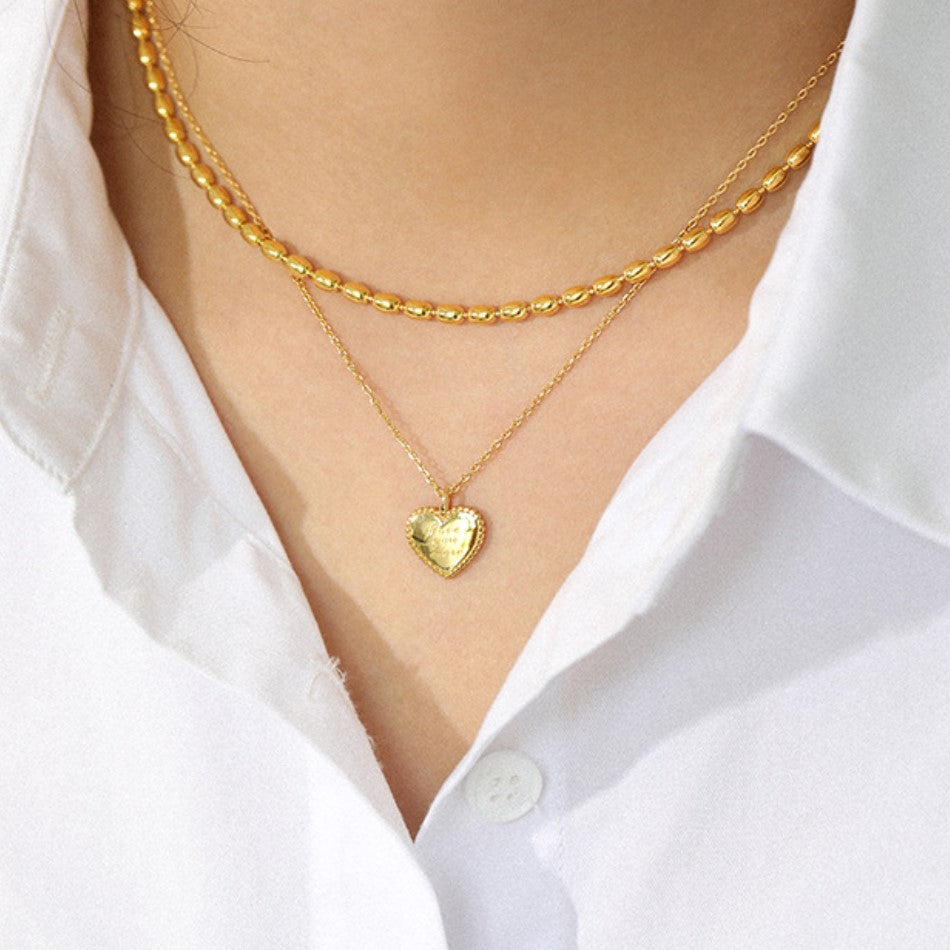 Sterling Silver Love You More Necklace