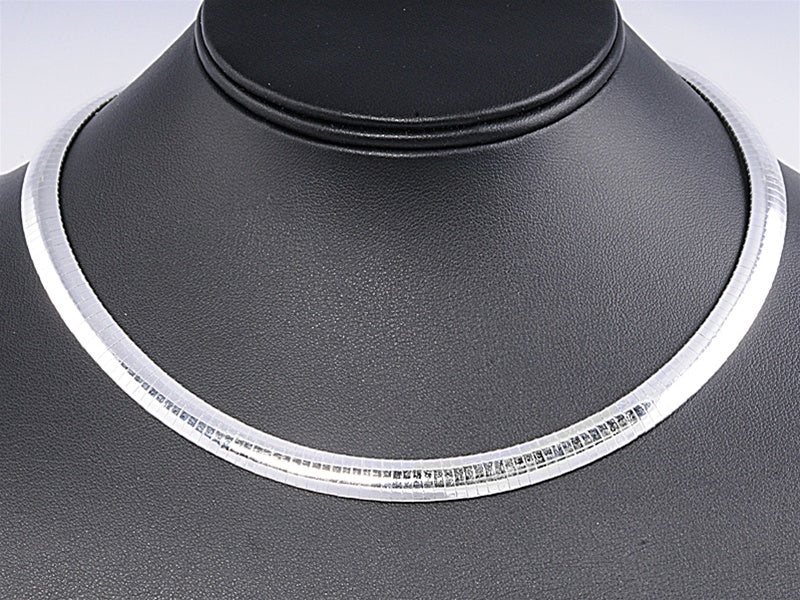Sterling Silver 20" Bold Omega Necklace