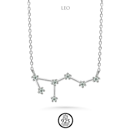 Sterling Silver Leo Constellation Necklace