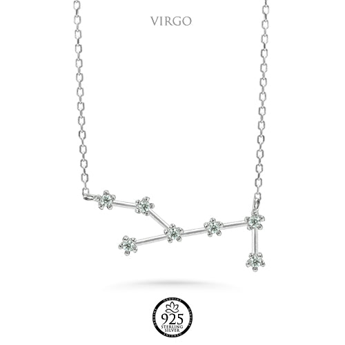 Sterling Silver Virgo Constellation Necklace
