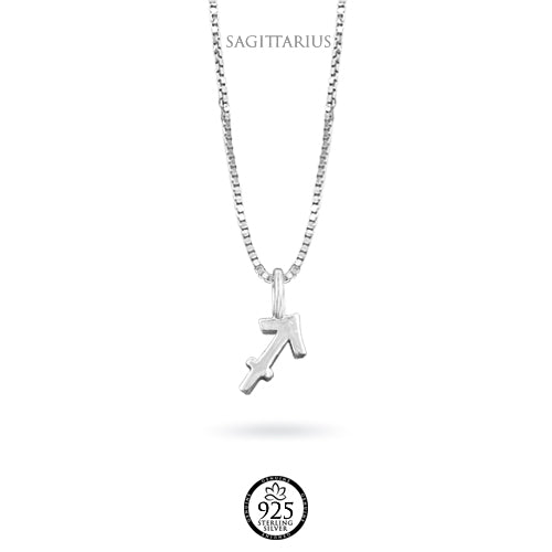 Sterling Silver Sagittarius Zodiac Sign Necklace