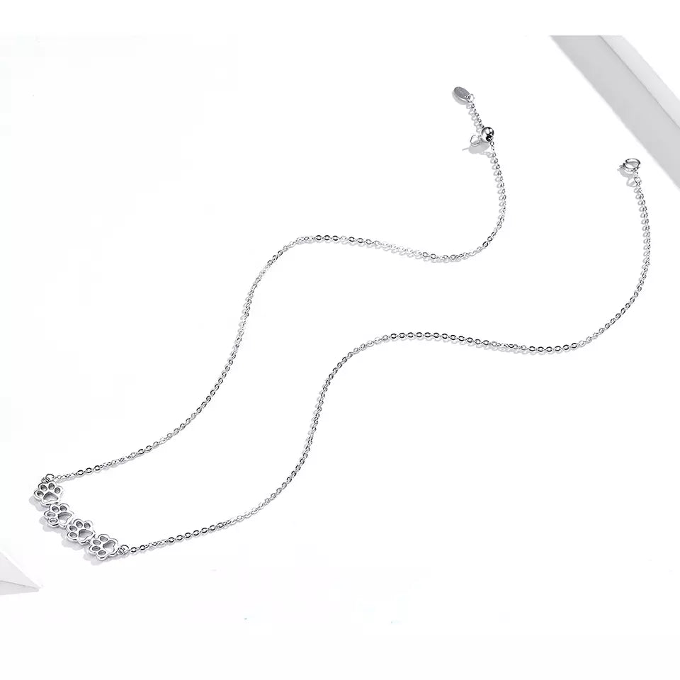 Sterling Silver My Pet Paws Necklace