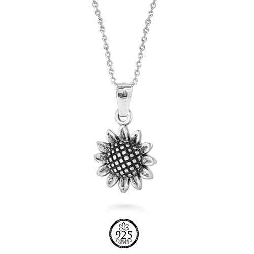 Sterling Silver Sunflower Charm