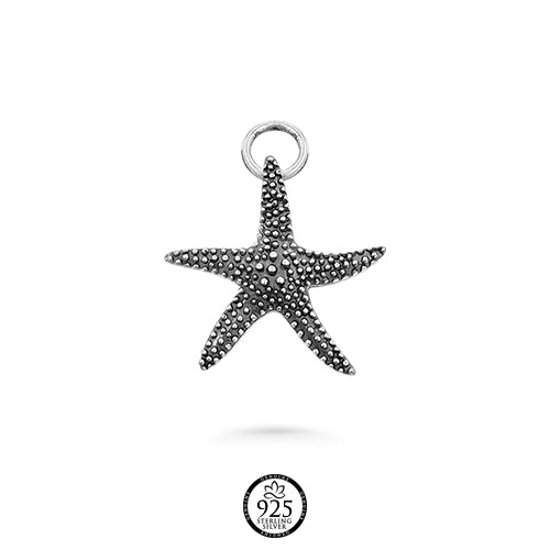Sterling Silver Granulated Starfish Charm