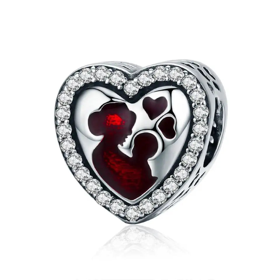 Sterling Silver Mom Love Charm