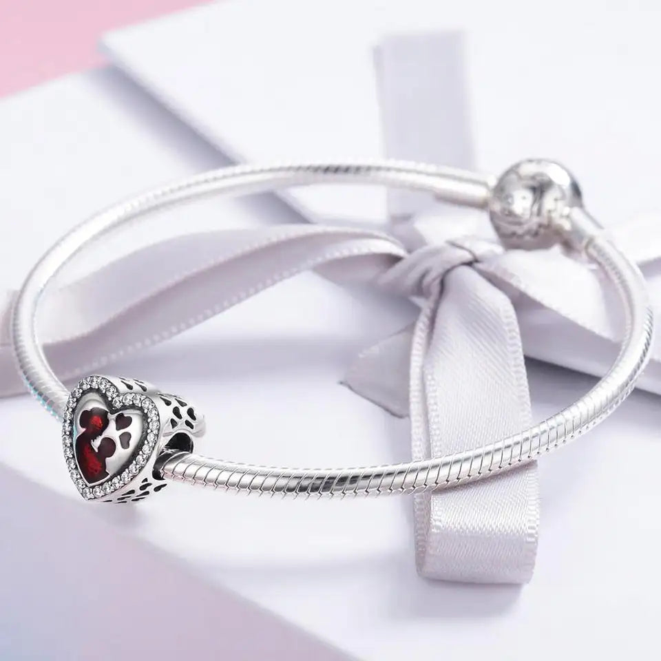 Sterling Silver Mom Love Charm