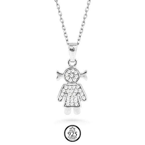 Sterling Silver My Little Girl Necklace