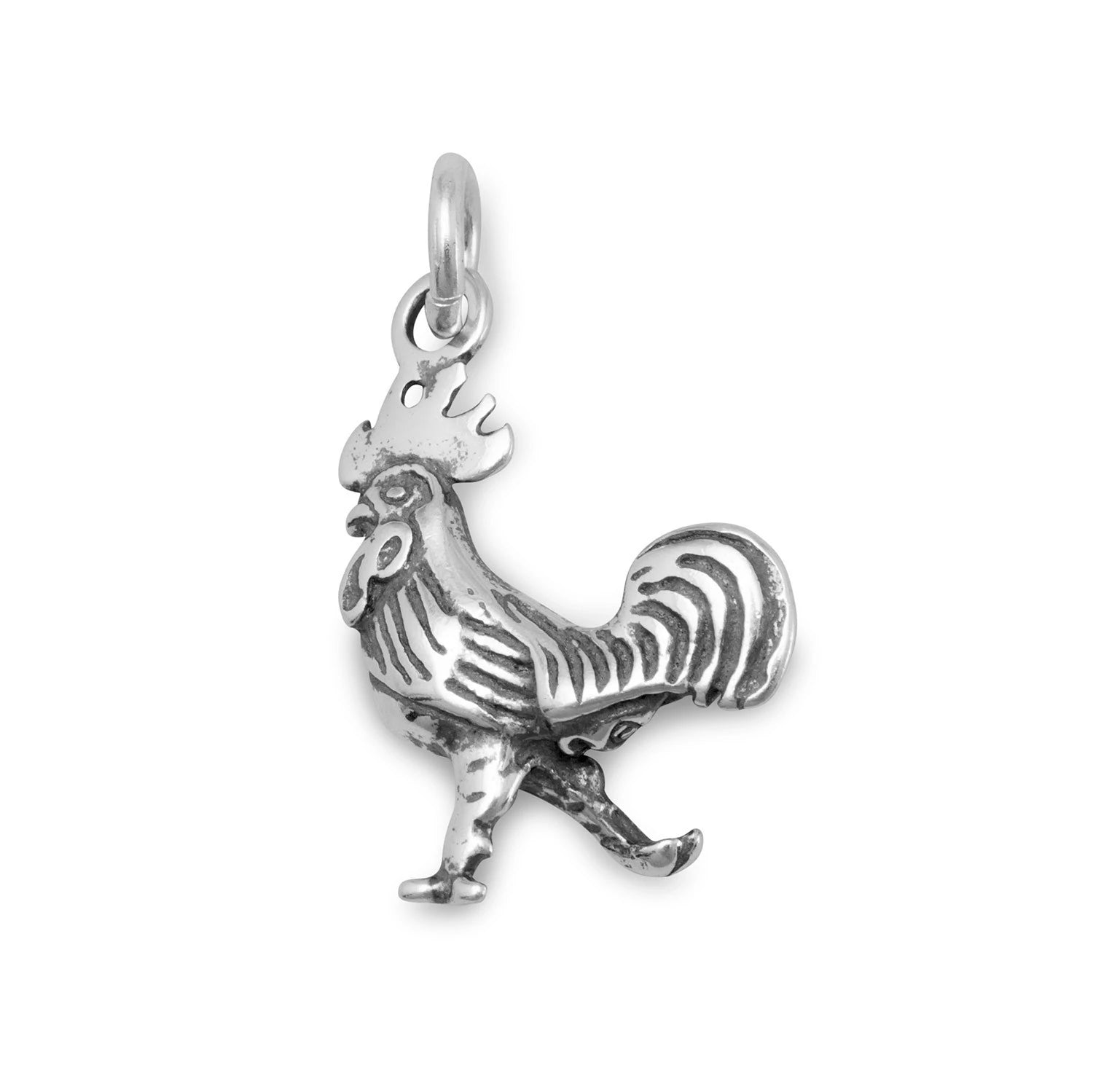 Sterling Silver Rooster Charm
