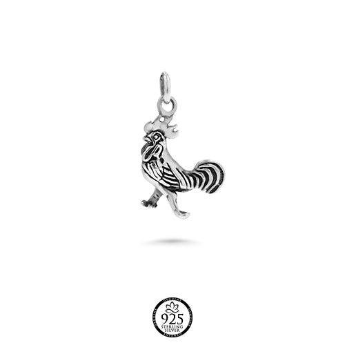 Sterling Silver Rooster Charm