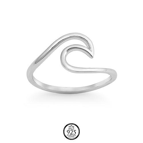 Sterling Silver Wave Ring