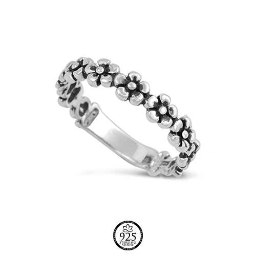 Sterling Silver Happy Flowers Ring