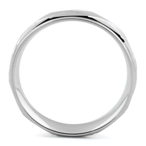 Sterling Silver Diamond Cut Men's Ring