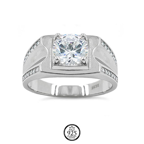 Sterling Silver Simple Neutral Engagement Ring