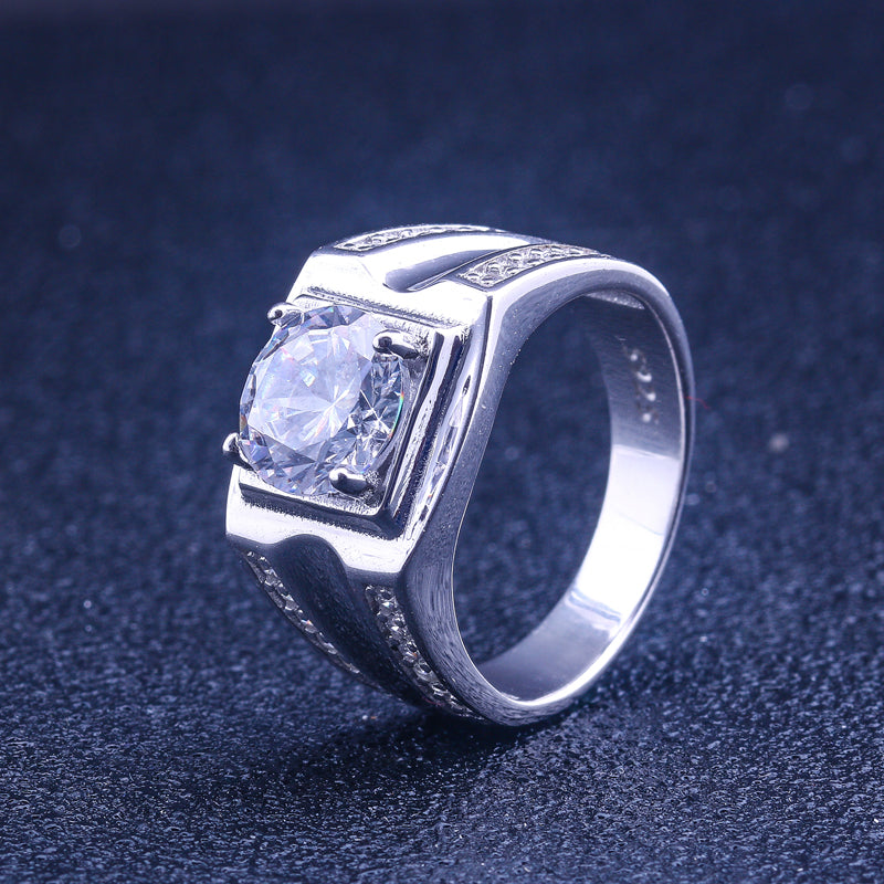 Sterling Silver Simple Neutral Engagement Ring