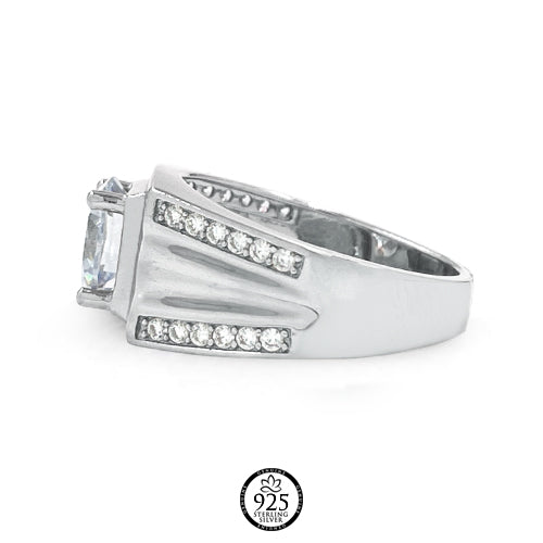 Sterling Silver Simple Neutral Engagement Ring