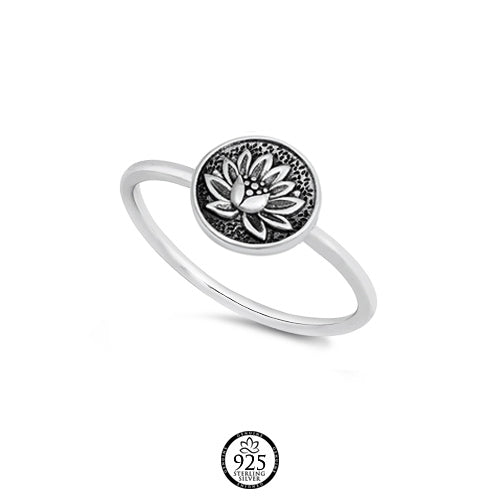 Sterling Silver Lotus Flower Ring