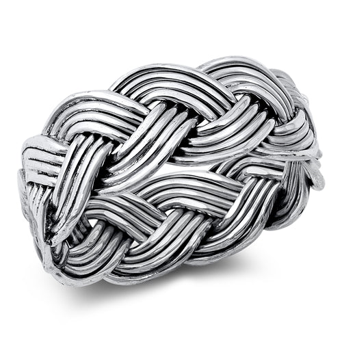 Sterling Silver Bold and Braid Ring
