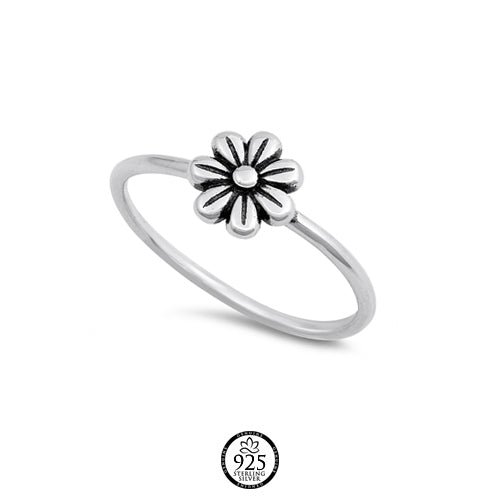 Sterling Silver Simple Flower Ring
