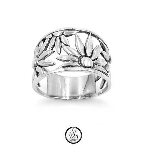 Sterling Silver Daisy Flower Ring