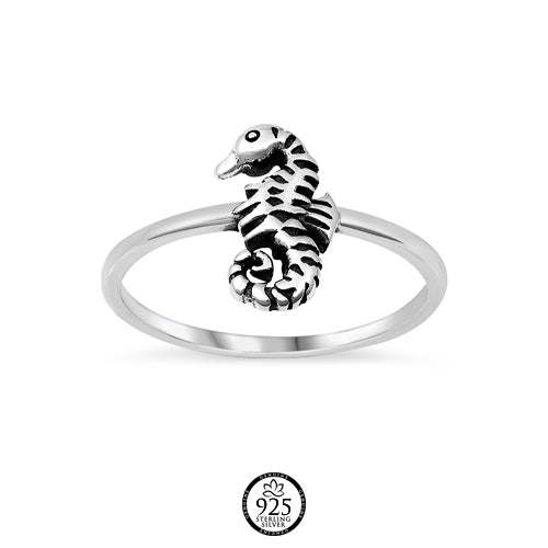 Sterling Silver Seahorse Ring