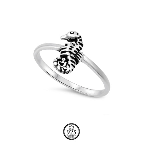 Sterling Silver Seahorse Ring