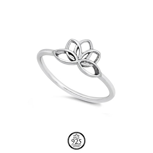 Sterling Silver Lotus Flower Ring