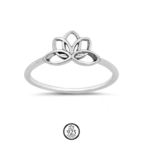 Sterling Silver Lotus Flower Ring