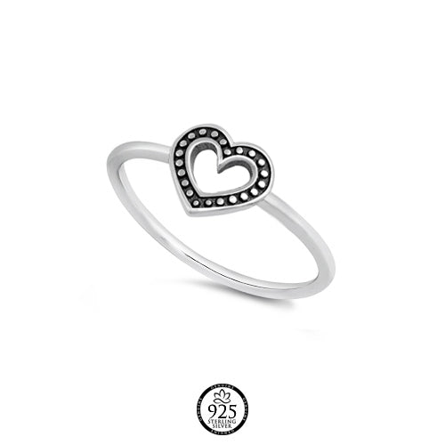 Sterling Silver Open Heart Ring