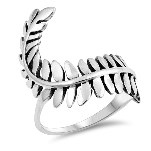 Sterling Silver Tropical Fern Leaf Ring