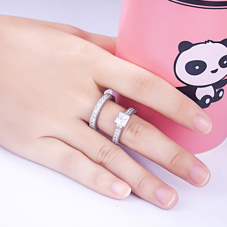 Sterling Silver La Madeleine Engagement Ring