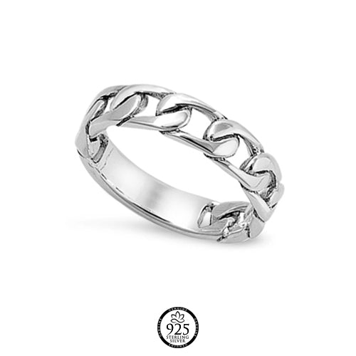 Sterling Silver Ariana Link Chain Ring