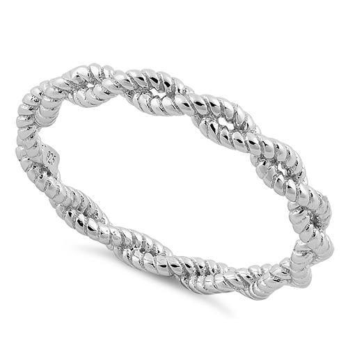 Sterling Silver Rope Twist Ring