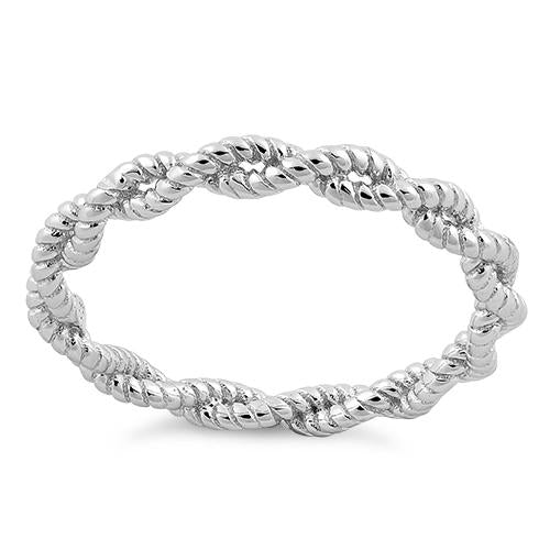Sterling Silver Rope Twist Ring