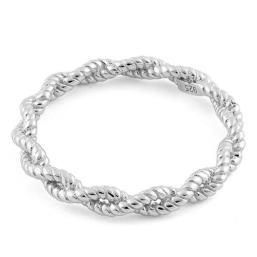 Sterling Silver Rope Twist Ring
