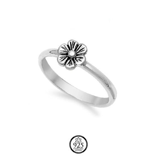 Sterling Silver Plumeria Ring