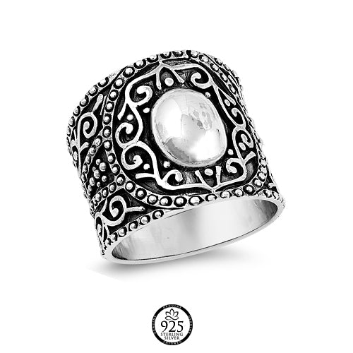 Sterling Silver Dubai Bali Ring