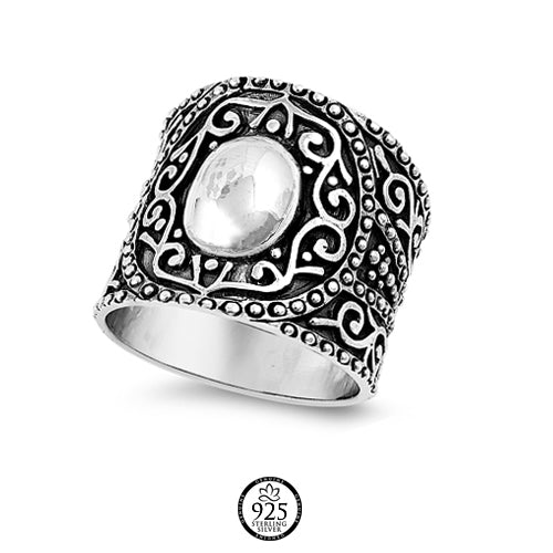 Sterling Silver Dubai Bali Ring