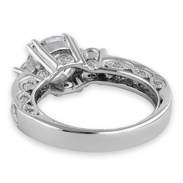 Sterling Silver Lille Marquise Engagement Ring