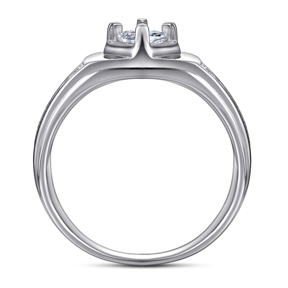 Sterling Silver Marion Engagement Men Ring
