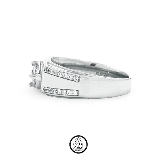 Sterling Silver Marion Engagement Men Ring