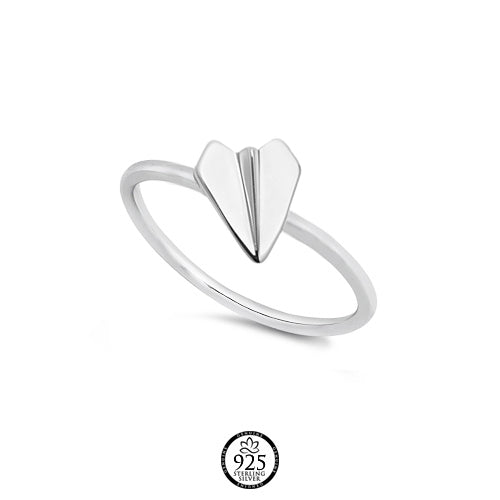 Sterling Silver Paper Plane Ring