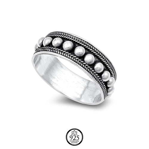 Sterling Silver Barcelona Bali Ring