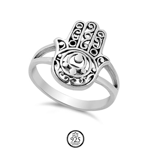Sterling Silver Hamsa Ring