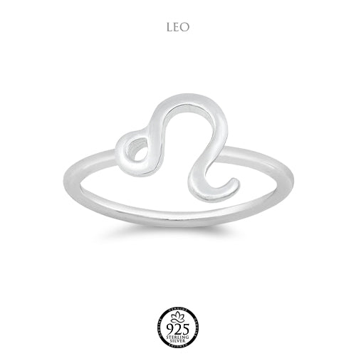 Sterling Silver Leo Sign Ring