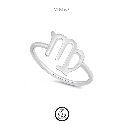 Sterling Silver Virgo Sign Ring